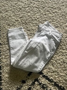 Old navy rockstar Women's White Skinny cropped Jeans with Stretch Comfort